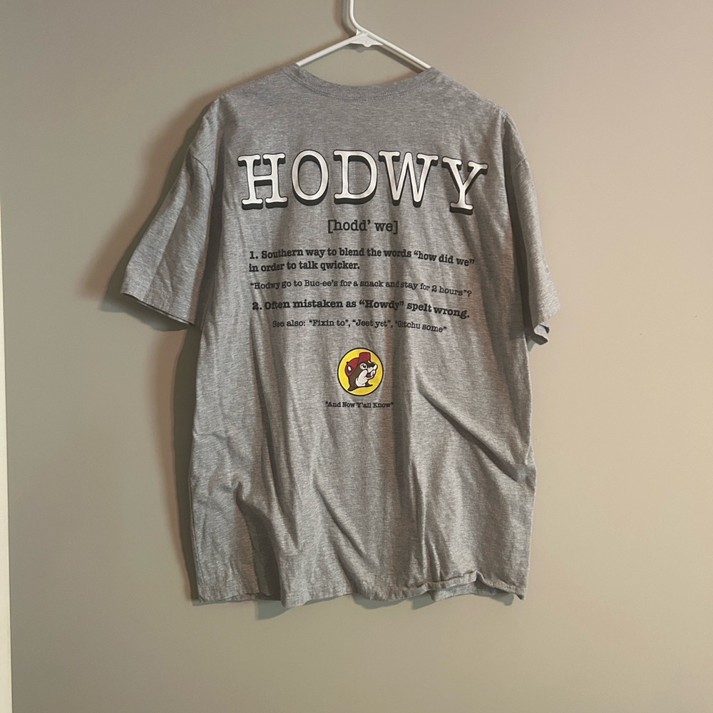 Buc-ee’s “Hodwy” Gray Short Sleeve Tee - X-Large - Picture 2 of 5
